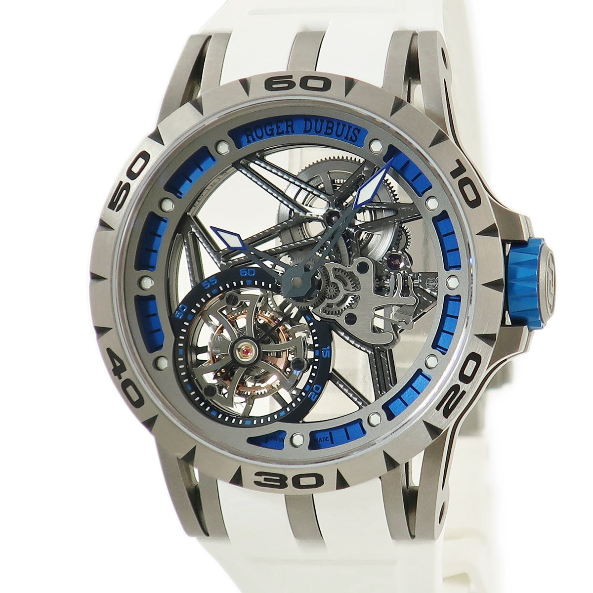 ロジェデュブイ ROGER DUBUIS エクスカリバー スパイダー フライング トゥールビヨン RDDBEX0546 手巻き メンズ 新品同様 スケルトン 限定