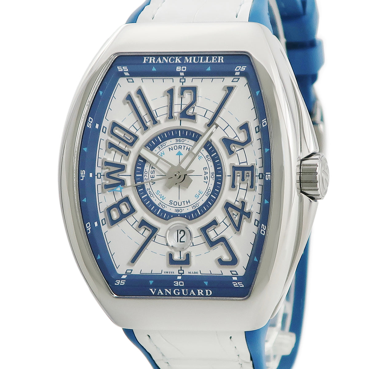 フランクミュラー FRANCK MULLER ヴァンガード マリナー V43SC DT YT MAR ACAC 自動巻き メンズ 新品同様 デイト トノウ ホワイト