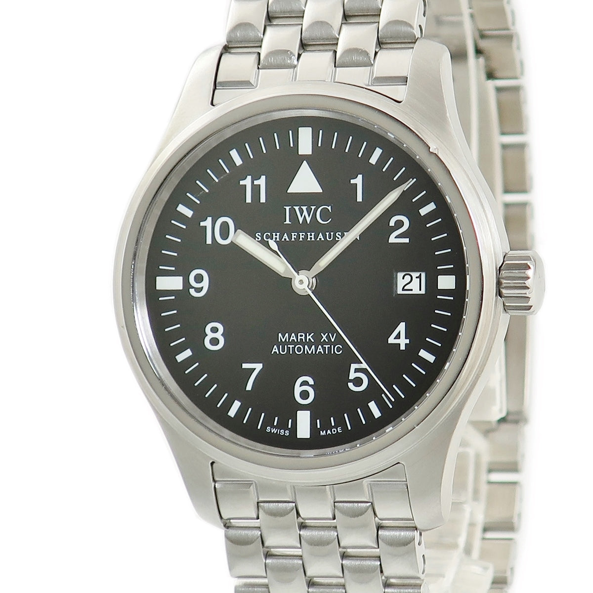 IWC IWC マーク15 IW325307 自動巻き メンズ ブラック デイト パイロット ミリタリー