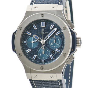 ウブロ HUBLOT ビッグバン ジーンズ スチール クロノグラフ 301.SX.2770.NR.JPN15 自動巻き メンズ 青 ブルー デニム 日本限定