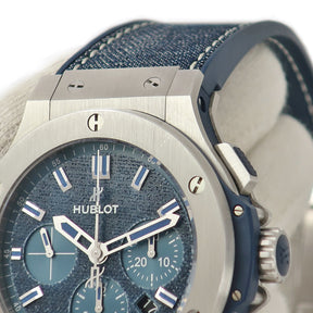 ウブロ HUBLOT ビッグバン ジーンズ スチール クロノグラフ 301.SX.2770.NR.JPN15 自動巻き メンズ 青 ブルー デニム 日本限定