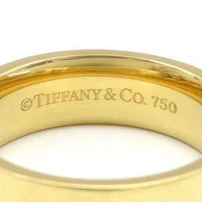 ティファニー Tiffany & Co フラットバンド イエローゴールド K18YG リング 指輪 T＆Co.  AU750 14号