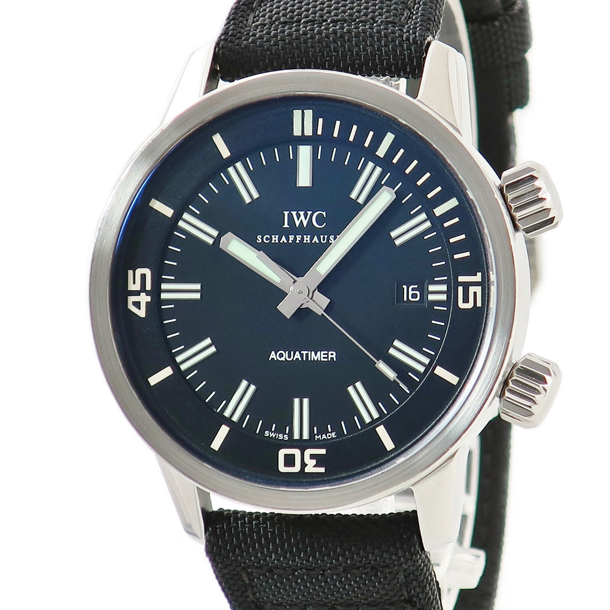 IWC IWC ヴィンテージ アクアタイマー IW323101 自動巻き メンズ OH済 ブラック バー 逆回転防止ベゼル