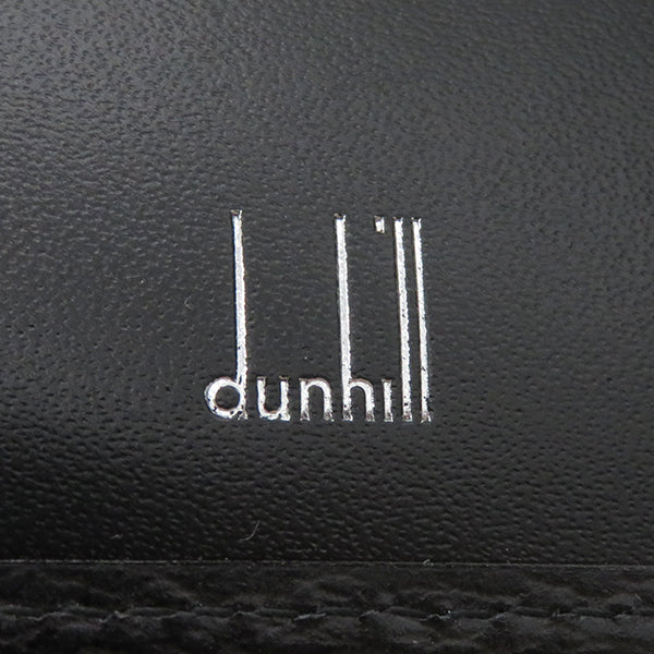 ダンヒル dunhill WG3000A ブラック レザー 二つ折り財布 シルバー金具 黒 札入れ