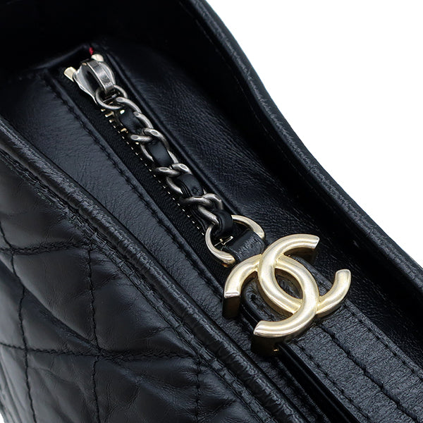 シャネル CHANEL ガブリエル ドゥ A93824 ブラック  カーフ 2WAYバッグ シルバー金具 黒 ゴールド金具 チェーンショルダー