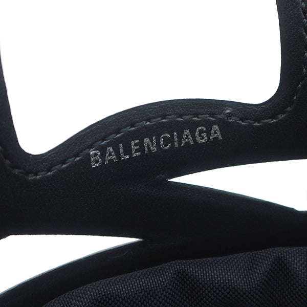 バレンシアガ BALENCIAGA ネオ フォンホルダー  660787  ブラック ヴィーガンレザー 2WAYバッグ シルバー金具 黒 ハンドバッグ ショルダー 斜め掛け