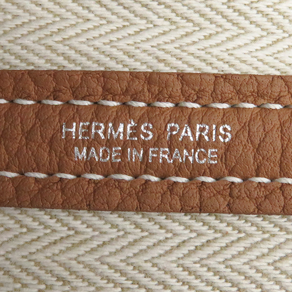 エルメス HERMES ガーデンパーティーTPM ゴールド ネゴンダ トートバッグ シルバー金具 新品 未使用 茶