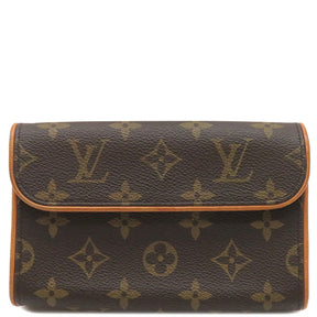 ルイヴィトン LOUIS VUITTON ポシェット フロランティーヌ M51855 モノグラム モノグラムキャンバス ウエストバッグ ゴールド金具 茶 ウエストポーチ ベルトバッグ