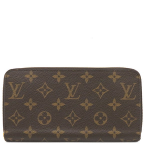 ルイヴィトン LOUIS VUITTON ジッピー ウォレット M41896 モノグラム×コクリコ モノグラムキャンバス 長財布 ゴールド金具 茶 赤 ラウンドファスナー