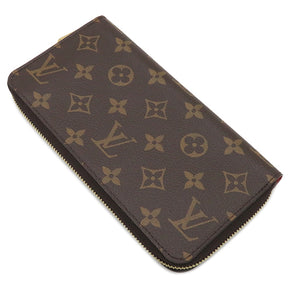 ルイヴィトン LOUIS VUITTON ジッピー ウォレット M41896 モノグラム×コクリコ モノグラムキャンバス 長財布 ゴールド金具 茶 赤 ラウンドファスナー