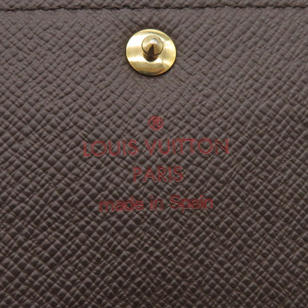 ルイヴィトン LOUIS VUITTON ポルトフォイユ サラ N61734 ダミエエベヌ ダミエキャンバス 長財布 ゴールド金具 茶 二つ折り