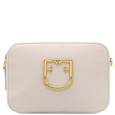 フルラ FURLA BRAVA MINI CROSSBODY イタリア ダリア レザー ショルダーバッグ ゴールド金具 ピンクベージュ 斜め掛け