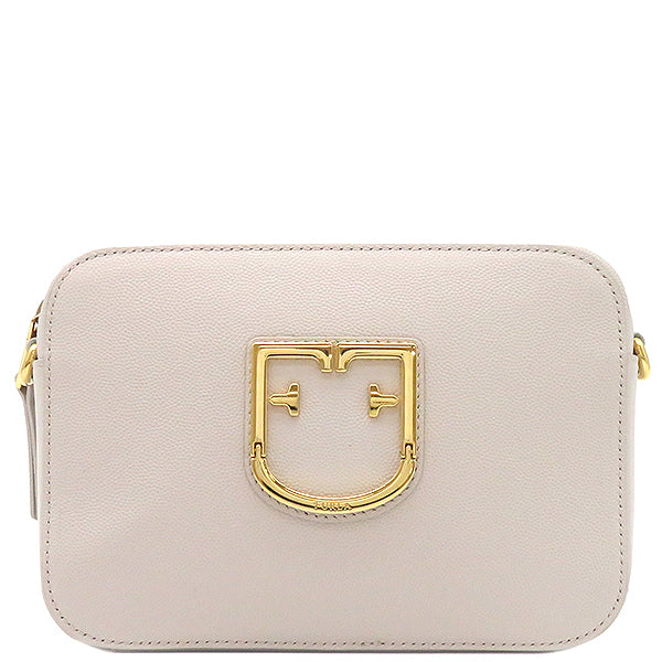 フルラ FURLA BRAVA MINI CROSSBODY イタリア ダリア レザー ショルダーバッグ ゴールド金具 ピンクベージュ 斜め掛け