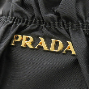 プラダ PRADA ロゴ ナイロン トートバッグ NERO ナイロン レザー 2WAYバッグ ゴールド金具 ハンドバッグ ショルダー 黒