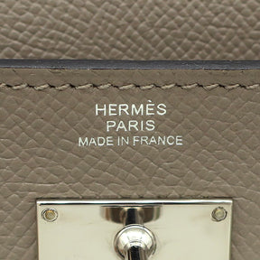 エルメス HERMES ケリーウォレット ロング トゥルティエールグレー ヴォーエプソン 長財布 シルバー金具 グレージュ