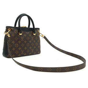 ルイヴィトン LOUIS VUITTON パラス BB M42960 モノグラム×ノワール モノグラムキャンバス レザー 2WAYバッグ ゴールド金具 茶 黒 ハンドバッグ ショルダー