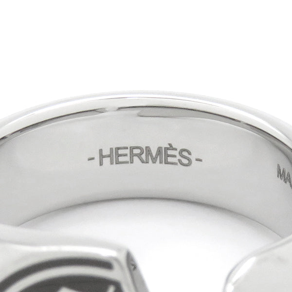 エルメス HERMES カルーゼル リング グレーXシルバー メタル ラッカー #T60 リング 指輪 馬の横顔 19.5号