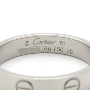 カルティエ Cartier ミニ ラブリング B4085151 ホワイトゴールド K18WG #51(JP11) リング 指輪 Au750 18金 11号