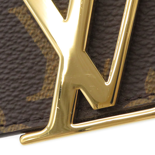 ルイヴィトン LOUIS VUITTON サンチュール 90/36 M9608 モノグラム モノグラムキャンバス ベルト ゴールド金具 茶 LVイニシャル