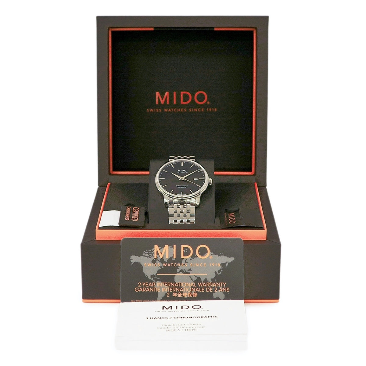 ミドー MIDO バロンチェッリ クロノメーター シリコン ジェント M027.408.11.051.00 自動巻き メンズ 未使用 ブラック バー