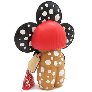 ルイヴィトン LOUIS VUITTON LV x YK インフィニティ ドット ヴィヴィエンヌ ジャイアント GI0893 ブラック×ホワイト 木材 エピグレイン牛革 オブジェ シルバー金具 置物 草間彌生