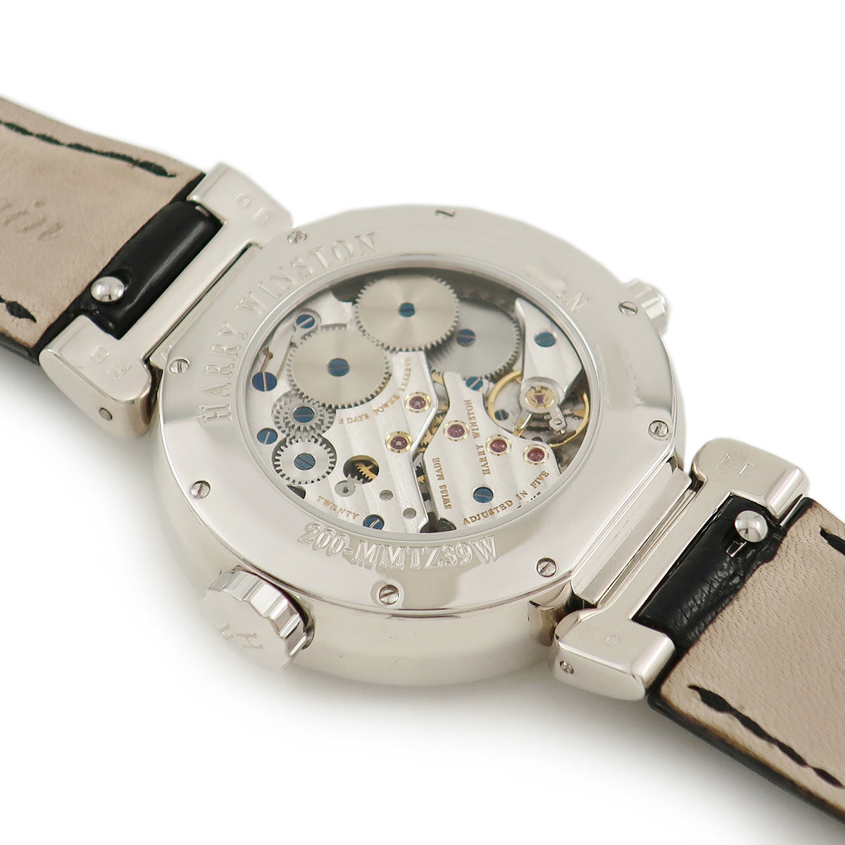 ハリーウィンストン Harry Winston プルミエール エキセンター タイムゾーン 200/MMTZ39WL.A 手巻き メンズ K18WG無垢 グレー