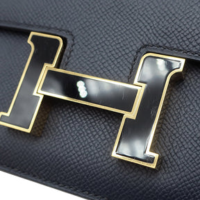 エルメス HERMES コンスタンス3 ミニ ミロワール ブルーインディゴ ヴォーエプソン ショルダーバッグ ゴールド金具 紺 ラッカー金具