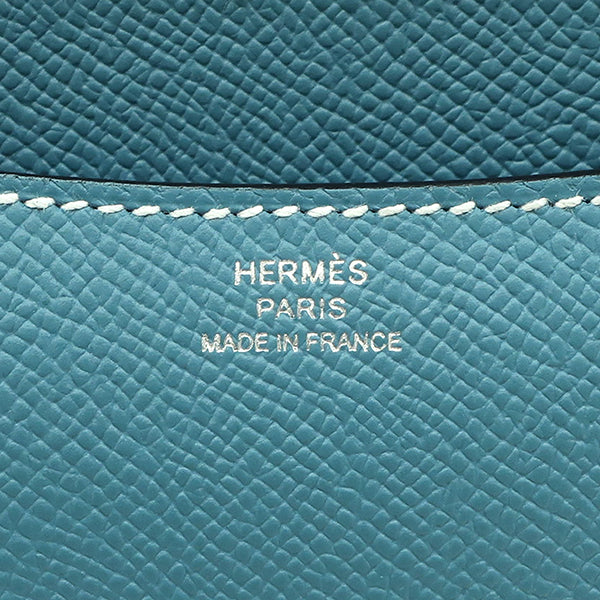 エルメス HERMES コンスタンス3 ミニ ミロワール ニューブルージーン ヴォーエプソン ショルダーバッグ シルバー金具 新品 未使用 青