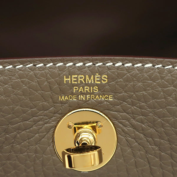 エルメス HERMES リンディ ミニ 20 エトゥープ トリヨンクレマンス ショルダーバッグ ゴールド金具 グレージュ