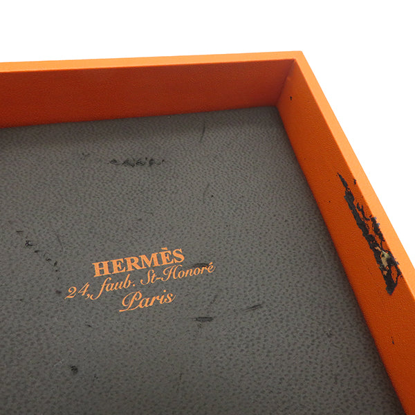 エルメス HERMES ヴィンテージ オーバル イエローゴールド K18YG レザー ネックレス 750YG ホールマーク入り 手彫り