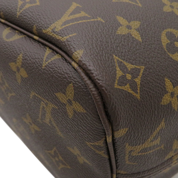 ルイヴィトン LOUIS VUITTON ネヴァーフル MM M46987 モノグラム×スリーズ モノグラムキャンバス トートバッグ ゴールド金具 茶 赤 肩掛け