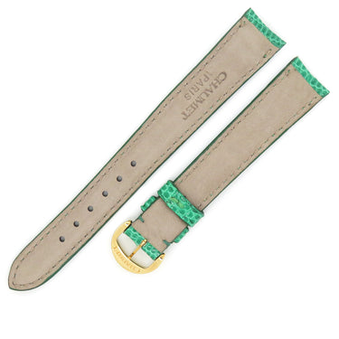 ショーメ CHAUMET アノー用 リザードバンド 純正GP製尾錠付き グリーン リザード GP 腕時計パーツ 未使用 純正 替え ベルト ストラップ 14ｍｍ グリーン