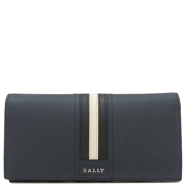 バリー BALLY タリロ TALIRO 6218069 ニューブルー レザー 長財布 シルバー金具 青 紺 二つ折り 新品 未使用