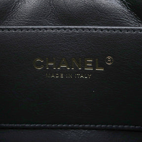 シャネル CHANEL クルーズライン23 ミニフラップバッグ AS3731 ブラック ラムスキン ショルダーバッグ ゴールド金具 黒