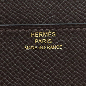 エルメス HERMES コンスタンス トゥーゴー エベンヌ ヴォーエプソン 長財布 ローズゴールド金具 新品 未使用 茶 PG金具 ショルダー