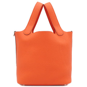 エルメス HERMES ピコタンロックPM オレンジミニアン トリヨンクレマンス ハンドバッグ シルバー金具 新品 未使用