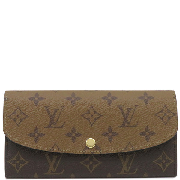 ルイヴィトン LOUIS VUITTON ポルトフォイユ エミリー M82157 モノグラム×モノグラムリバース モノグラムキャンバス モノグラムリバースキャンバス 長財布 ゴールド金具 茶