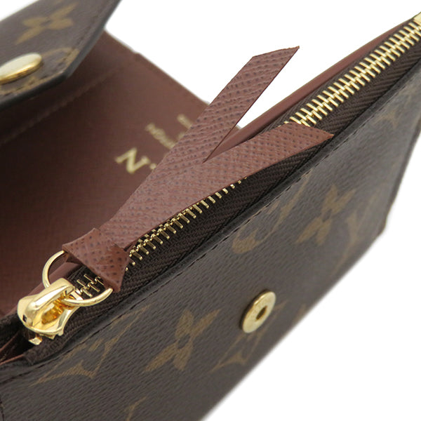 ルイヴィトン LOUIS VUITTON ポルトフォイユ ヴィクトリーヌ M62472 モノグラム モノグラムキャンバス 三つ折り財布 ゴールド金具 茶 コンパクト イニシャル入り