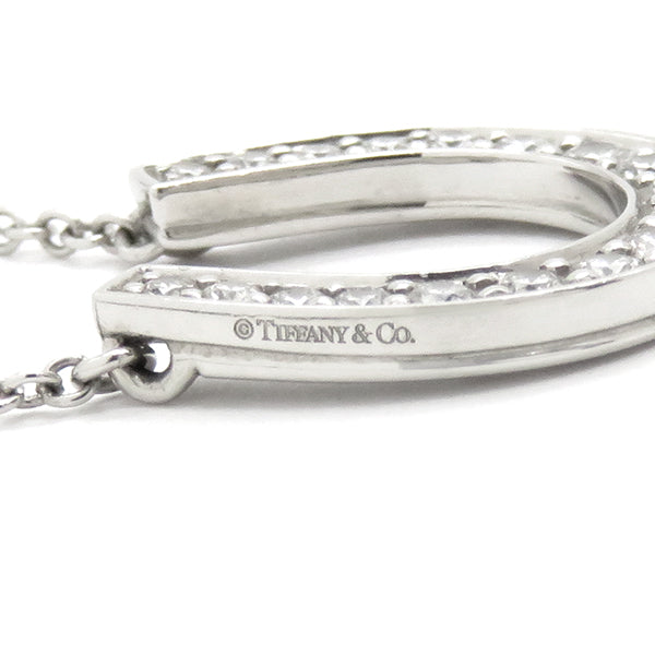 ティファニー Tiffany & Co ホースシュー プラチナシルバー Pt950 ダイヤモンド ネックレス 18Pダイヤ