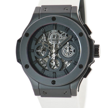 ウブロ HUBLOT アエロバン オールブラック ホワイト 311.CI.1110.RW.JPN 自動巻き メンズ メーカーOH済 限定 スケルトン