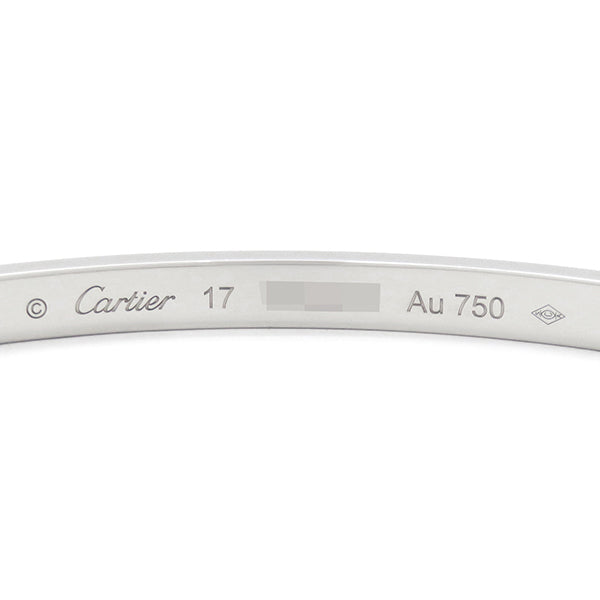 カルティエ Cartier LOVE ラブブレス SM パヴェ ダイヤ N6710817 ホワイトゴールド K18WG ダイヤモンド #17 ブレスレット 750 18K 18金