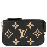 ルイヴィトン LOUIS VUITTON ミニ ポシェット アクセソワール M80732 ノワール モノグラムアンプラント ポーチ ゴールド金具 黒 チェーンショルダー ミニバッグ