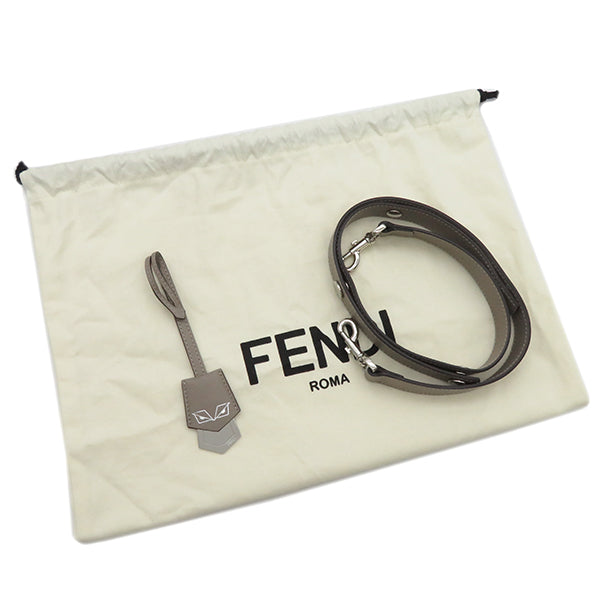 フェンディ FENDI バイザウェイ ミディアム 8BL124 グレージュ系 レザー 2WAYバッグ シルバー金具 ショルダー ハンドバッグ