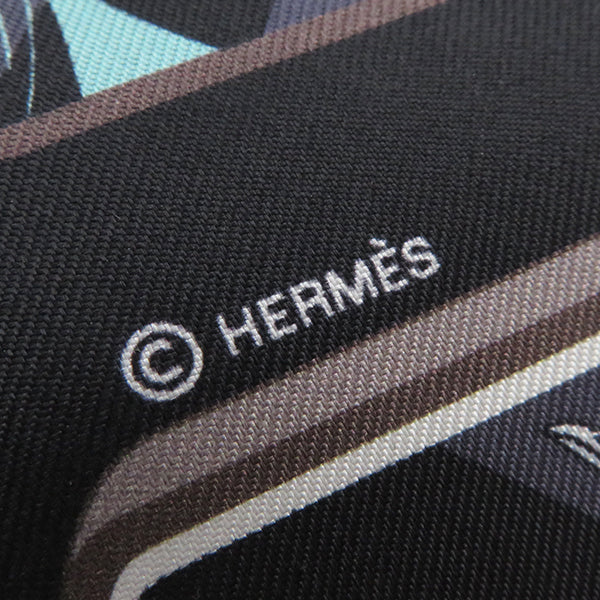 エルメス HERMES ツイリー ノワール×ローズ×グリ シルク スカーフ 新品 未使用【HERMES STORY/エルメスストーリー】