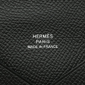 エルメス HERMES カルヴィ ブラック ヴォーエプソン カードケース シルバー金具 新品 未使用 黒