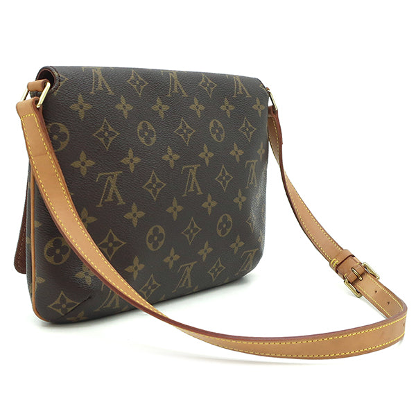 ルイヴィトン LOUIS VUITTON ミュゼットタンゴ M51257 モノグラム モノグラムキャンバス ショルダーバッグ ゴールド金具 茶 肩掛け