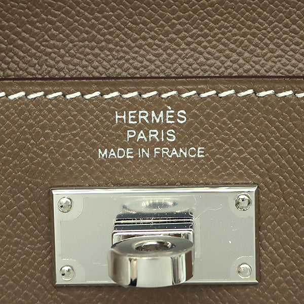 エルメス HERMES ケリーポケット エトゥープ ヴォ―マダム コインケース シルバー金具 新品 未使用 グレージュ