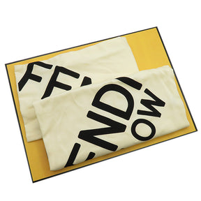 フェンディ FENDI FENDI FLOW クロスバンド イエローXホワイトXブラック ラバー ジャガード サンダル シルバー金具 黄 白 黒