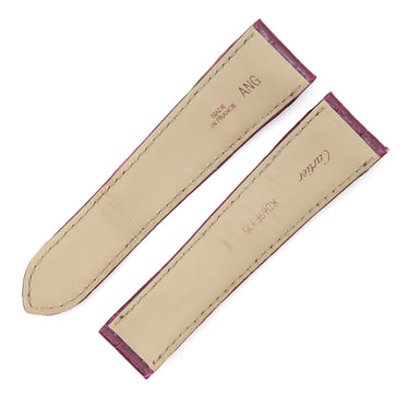 カルティエ Cartier ワインレッド クロコダイル 腕時計パーツ 純正 替え クロコ バンド ベルト ストラップ 22ｍｍ ワインレッド 赤