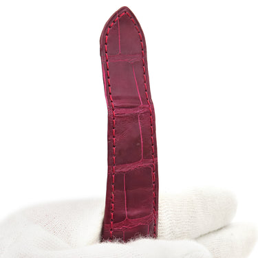 カルティエ Cartier ワインレッド クロコダイル 腕時計パーツ 純正 替え クロコ バンド ベルト ストラップ 22ｍｍ ワインレッド 赤